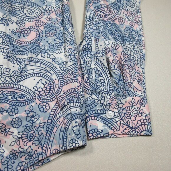 Orvis womens pink white blue floral paisley button down shirt 6 NWOT - Picture 4 of 4